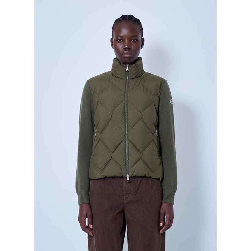 Moncler Women Wool & Cashmere Padded Zip-Up Cardigan